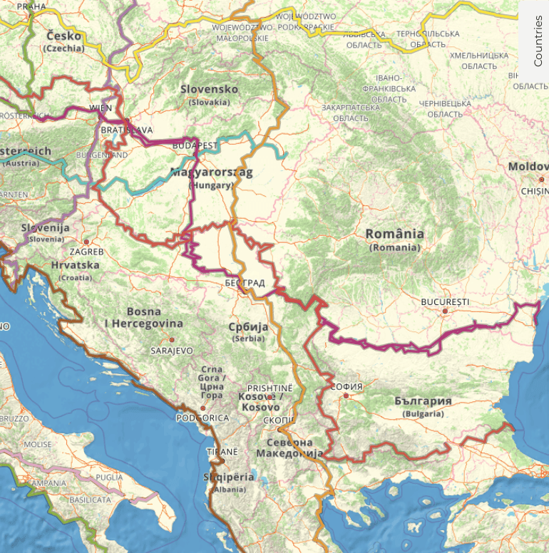 Eurovelo trails
