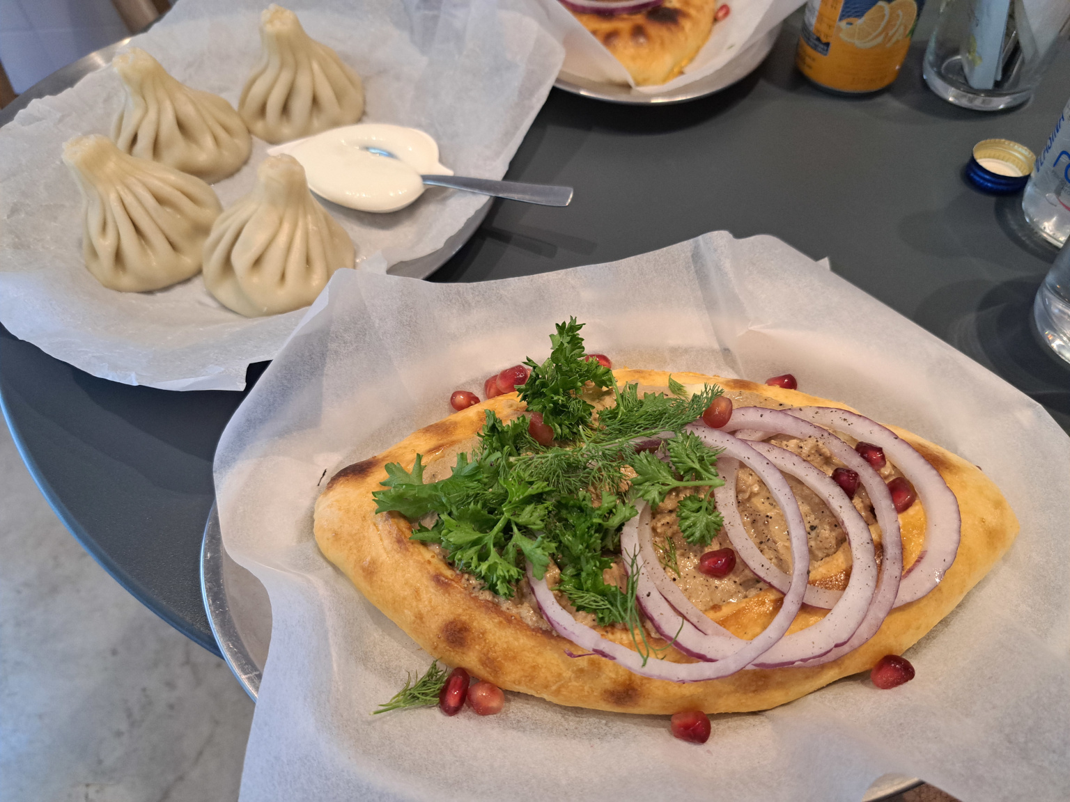 khachapuri and khinkhali at Seasons